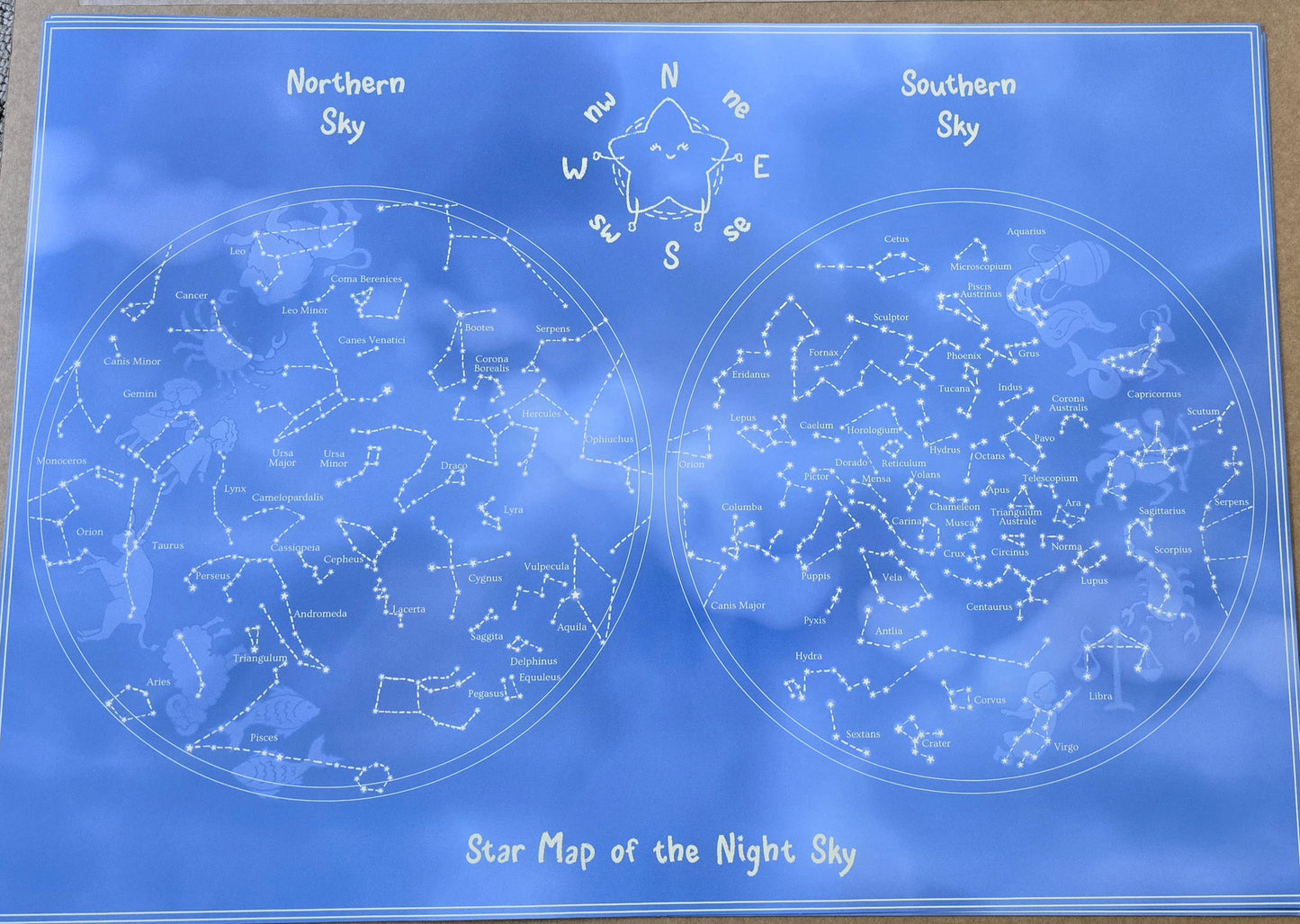 Stars & Seeds : Children's Educational Map of Constellations & Zodiacs