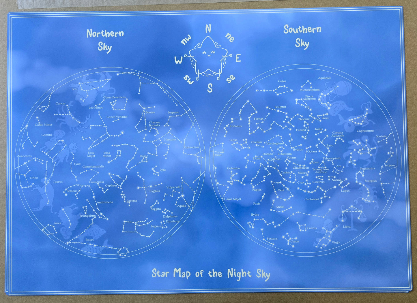 Stars & Seeds : Children's Educational Map of Constellations & Zodiacs