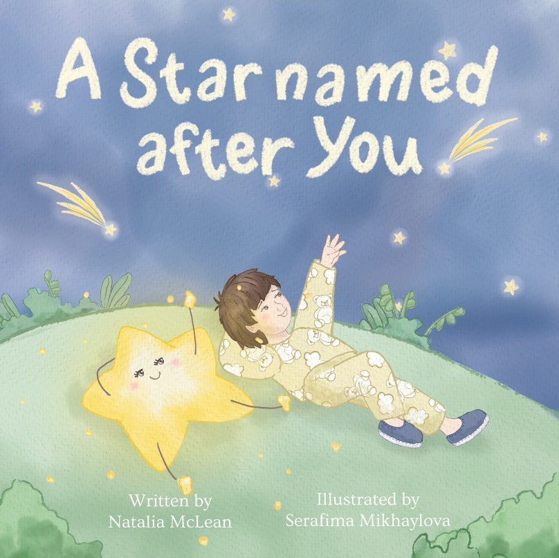 "A Star named after You" - Keepsake Book for Babies and Children, Paperback 210 mm x 210 mm
