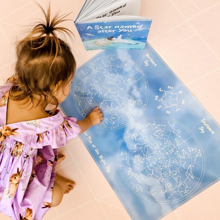 Stars & Seeds : Children's Educational Map of Constellations & Zodiacs