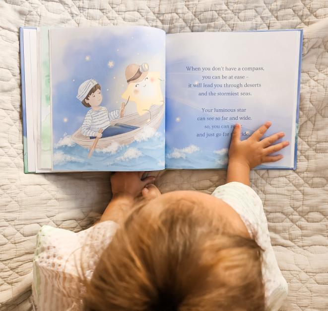 "A Star Named After You" Gift Set: Children's Book in Paperback + Handmade Felt Star Toy