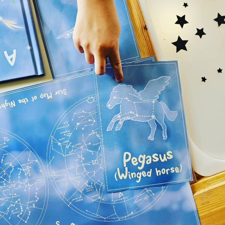 Stars & Seeds : Children's Educational Map of Constellations & Zodiacs